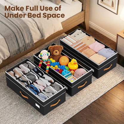Reinforced non-woven under-bed organizer construction details
