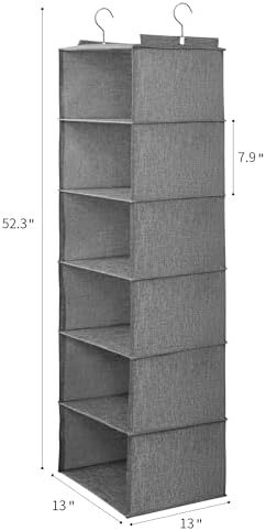 Hanging closet shelves with removable drawer storage