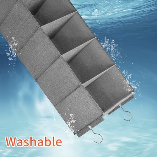Foldable six-shelf organizer measurements and features