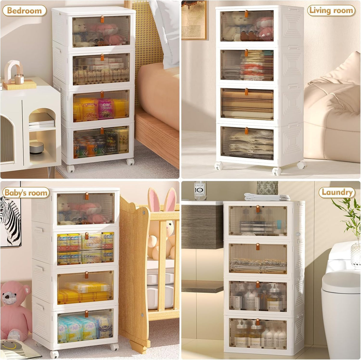 Top-opening lid and front-opening door access options