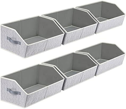 Lower-front shelf bins for easy visibility