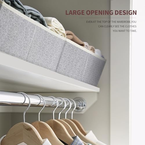 Dual handles on a trapezoid closet organizer
